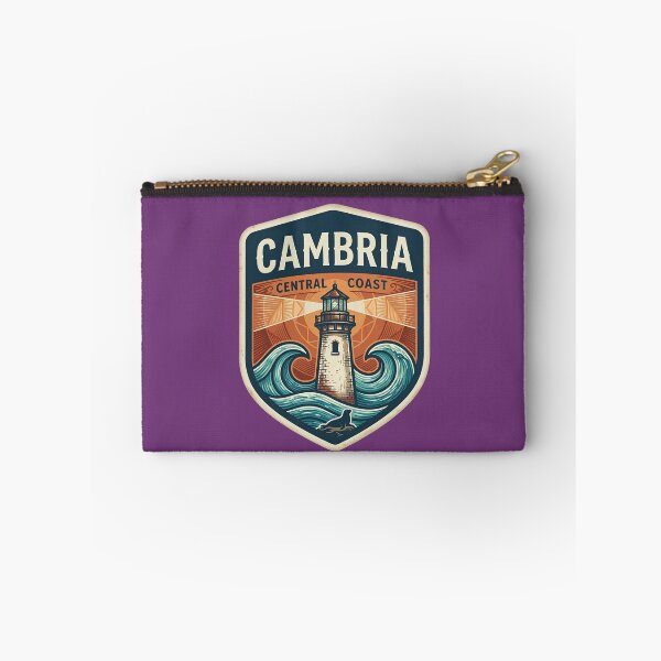 Item preview, Cambria Central Coast California Lighthouse Retro Shield Badge designed and sold by LittleArij.