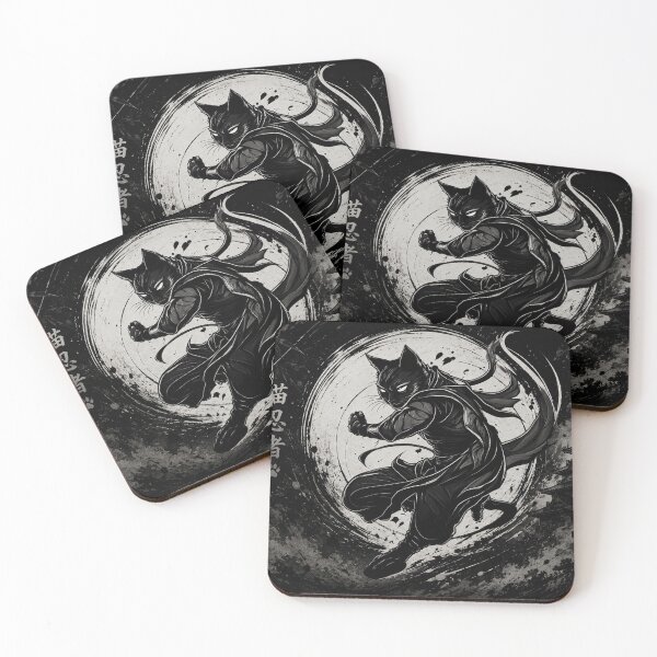 Item preview, Ninja Black Cat designed and sold by Fei Long Design Hub.