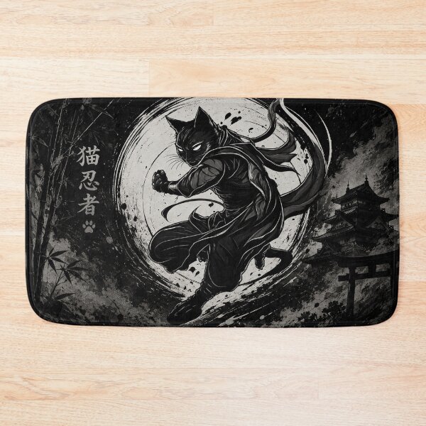 Item preview, Ninja Black Cat designed and sold by Fei Long Design Hub.