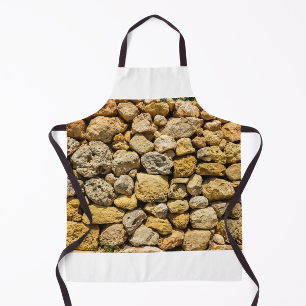 Item preview, Sunlit Dry Stone Wall of Rough Limestone Rocks Showing Texture and Rustic Mediterranean Character designed and sold by Nmallia.