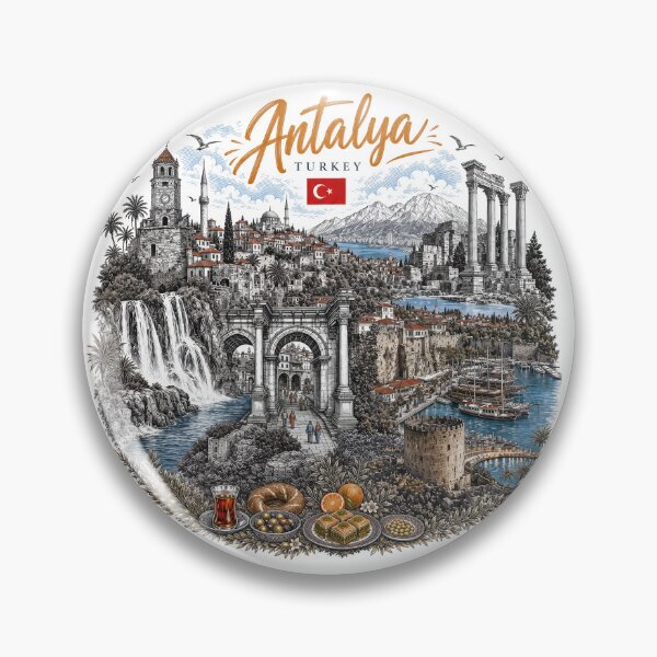 Item preview, Antalya Turkey Vintage Travel Art designed and sold by CHC.