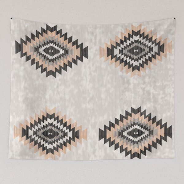 Item preview, Neutral Southwestern Boho Tribal Geometric Floating Pattern designed and sold by Momoko-Hikaru.