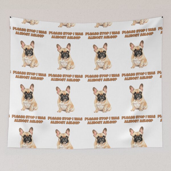 Item preview, French Bulldog Nap Interrupted Funny Dog Art designed and sold by NatureUnleashed.
