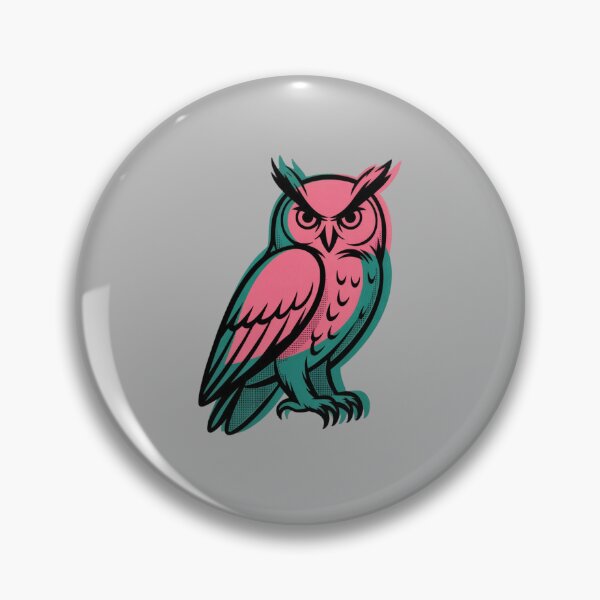 Item preview, A owl, risograph print style designed and sold by 123ks.