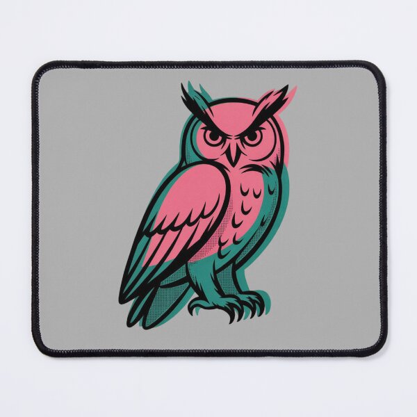 Item preview, A owl, risograph print style designed and sold by 123ks.