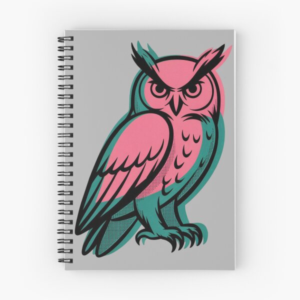 Item preview, A owl, risograph print style designed and sold by 123ks.