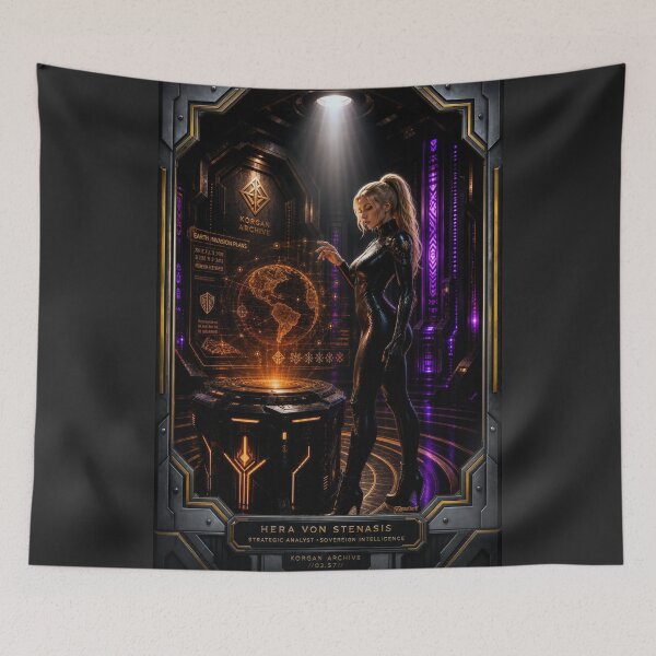 Item preview, Hera von Stenasis Infiltrates Korgan Archive Sci-Fi Noir Imperious AI Concept Art by Xzendor7 designed and sold by Xzendor7 Digital Art Creations.