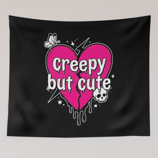 Item preview, Creepy But Cute Heart Scene Emo Aesthetic designed and sold by Say It With Ink.