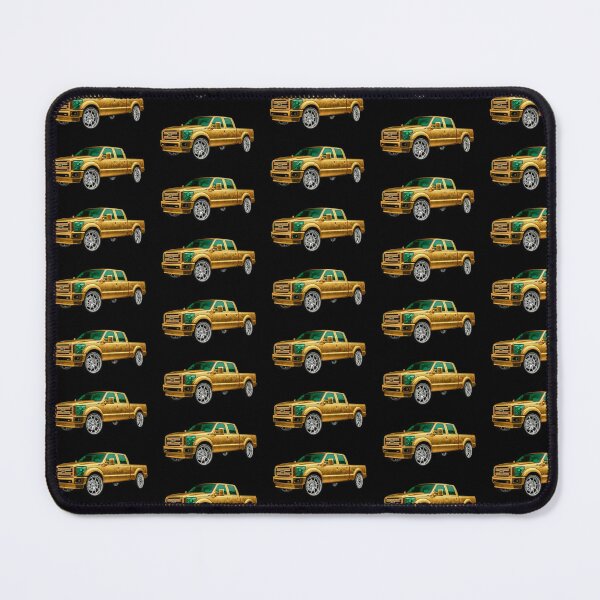 Item preview, Gold Ford truck emerald glass car designed and sold by C3R0.