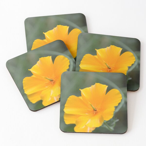 Item preview, Bright Golden California Poppy Flower Macro designed and sold by MiraNadaPrints.