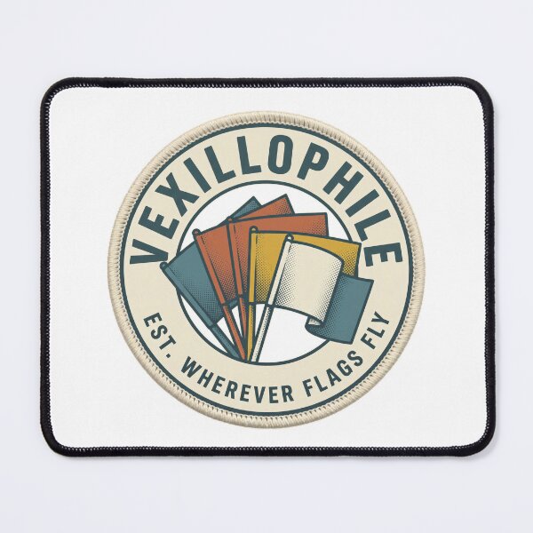 Item preview, Easily Obsessed With Flags - Vexillophile Retro Design designed and sold by Osmose-Studio ⭐⭐⭐⭐⭐.