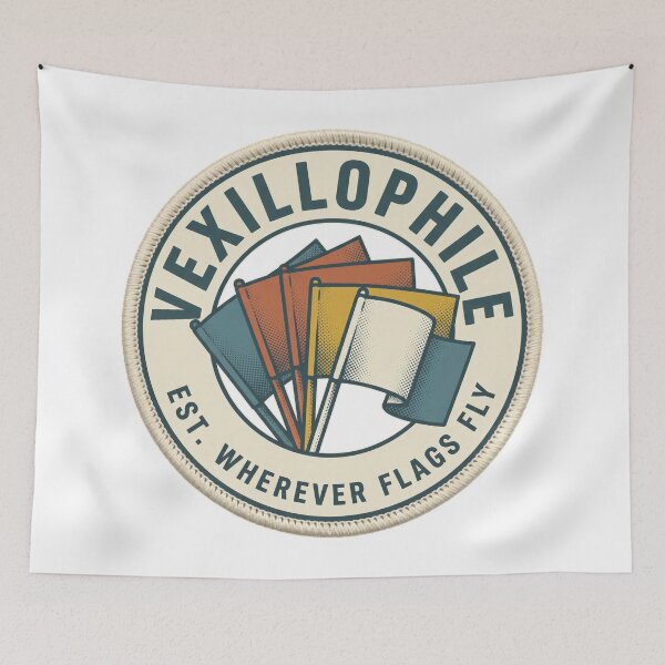Item preview, Easily Obsessed With Flags - Vexillophile Retro Design designed and sold by Osmose-Studio ⭐⭐⭐⭐⭐.