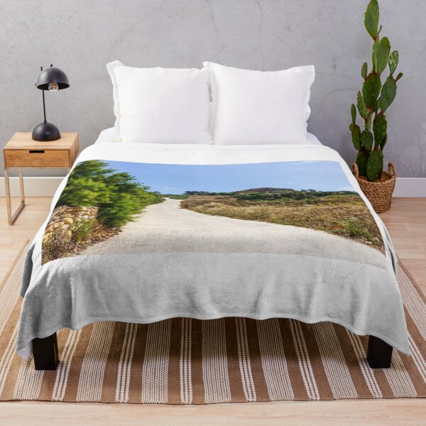 Item preview, Sunny Country Road Leading Up a Rural Hill Through Dry Grass and Stone Walls designed and sold by Nmallia.