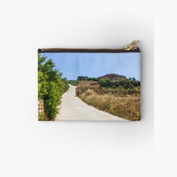 Item preview, Sunny Country Road Leading Up a Rural Hill Through Dry Grass and Stone Walls designed and sold by Nmallia.
