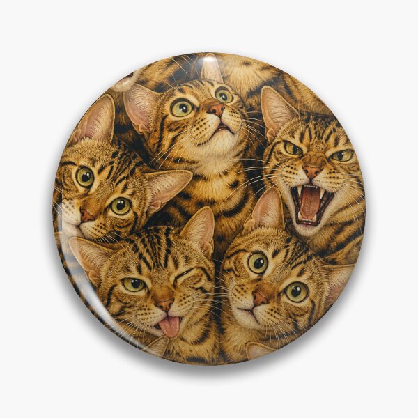 Item preview, Cute Bengal Cat Faces Portrait Collage designed and sold by merchxwear.