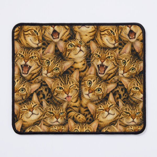 Item preview, Cute Bengal Cat Faces Portrait Collage designed and sold by merchxwear.
