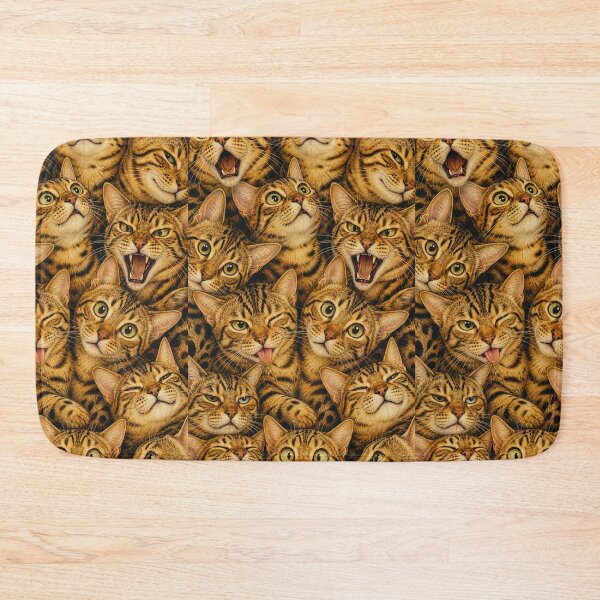 Item preview, Cute Bengal Cat Faces Portrait Collage designed and sold by merchxwear.