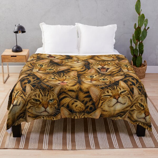 Item preview, Cute Bengal Cat Faces Portrait Collage designed and sold by merchxwear.