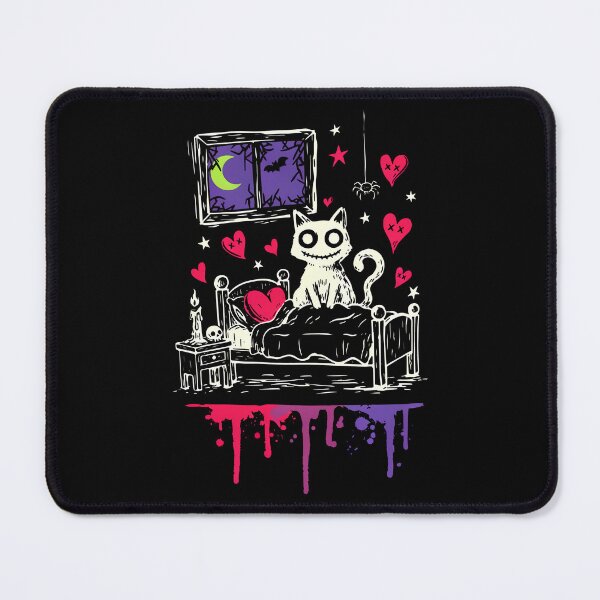 Item preview, Spooky Cat Bedroom Scene Emo Aesthetic Gift designed and sold by Say It With Ink.