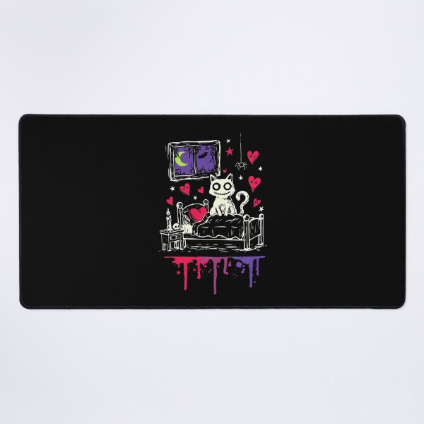 Item preview, Spooky Cat Bedroom Scene Emo Aesthetic Gift designed and sold by Say It With Ink.