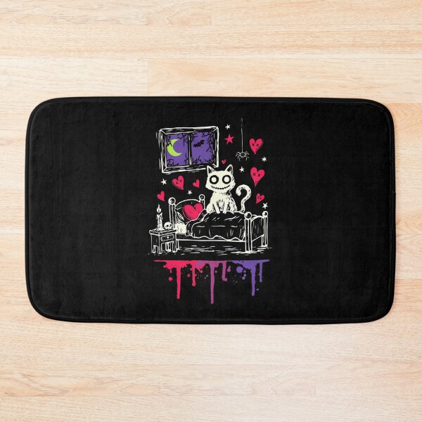 Item preview, Spooky Cat Bedroom Scene Emo Aesthetic Gift designed and sold by Say It With Ink.