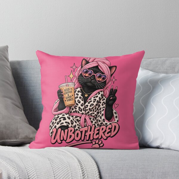 Item preview, Unbothered Cat – Iced Coffee & Good Vibes designed and sold by AndGarciart.