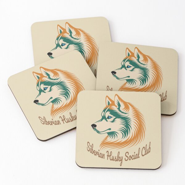 Item preview, Siberian Husky Social Club Vintage Badge Dog Mom Dad designed and sold by Kinship-Pets.
