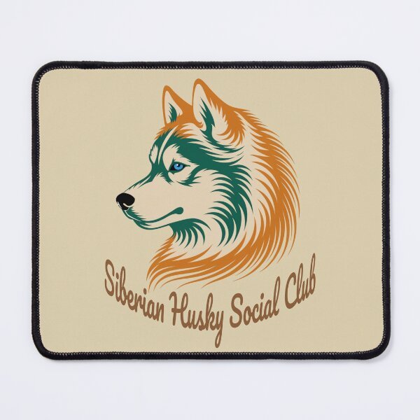 Item preview, Siberian Husky Social Club Vintage Badge Dog Mom Dad designed and sold by Kinship-Pets.