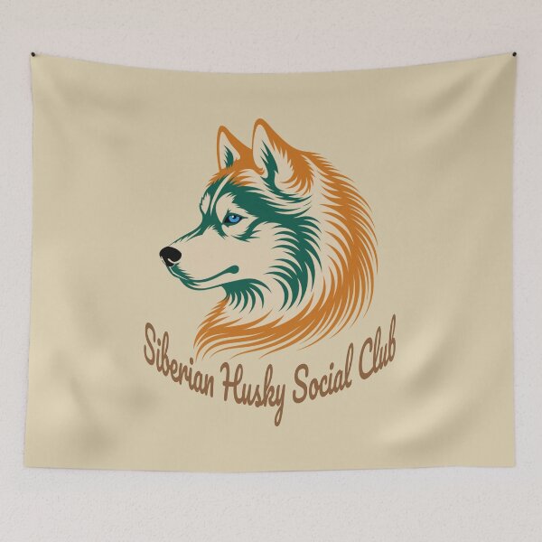 Item preview, Siberian Husky Social Club Vintage Badge Dog Mom Dad designed and sold by Kinship-Pets.