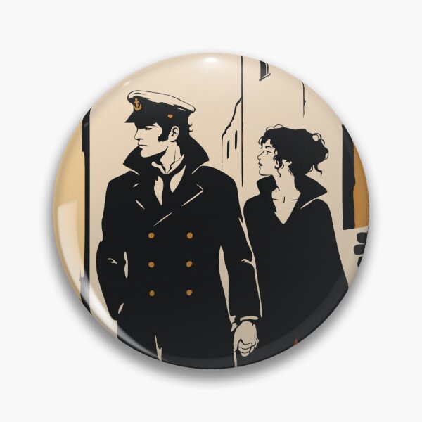 Item preview, Corto Maltese Inspired Art Print | Romantic Sailor Couple Decor | Vintage Comic Art designed and sold by Studio pod Burom.