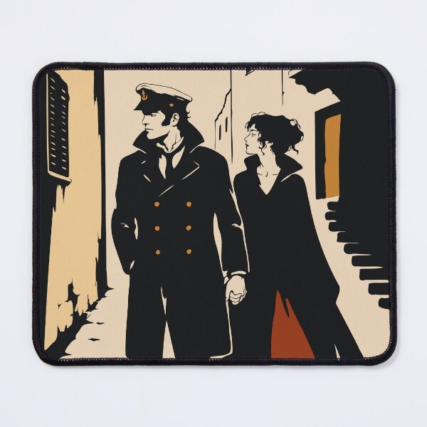 Item preview, Corto Maltese Inspired Art Print | Romantic Sailor Couple Decor | Vintage Comic Art designed and sold by Studio pod Burom.