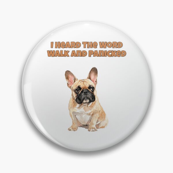 Item preview, Frenchie Walk Panic Funny French Bulldog Art designed and sold by NatureUnleashed.