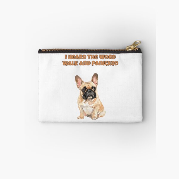 Item preview, Frenchie Walk Panic Funny French Bulldog Art designed and sold by NatureUnleashed.