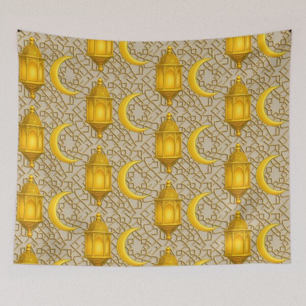 Item preview, "Ramadan Nights" Elegant Lantern, Moon & Geometric Art - (V.2) designed and sold by D-Islamic.