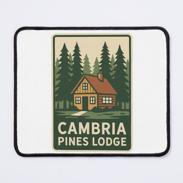 Item preview, Cambria Pines Lodge California Cabin In The Woods Badge designed and sold by LittleArij.