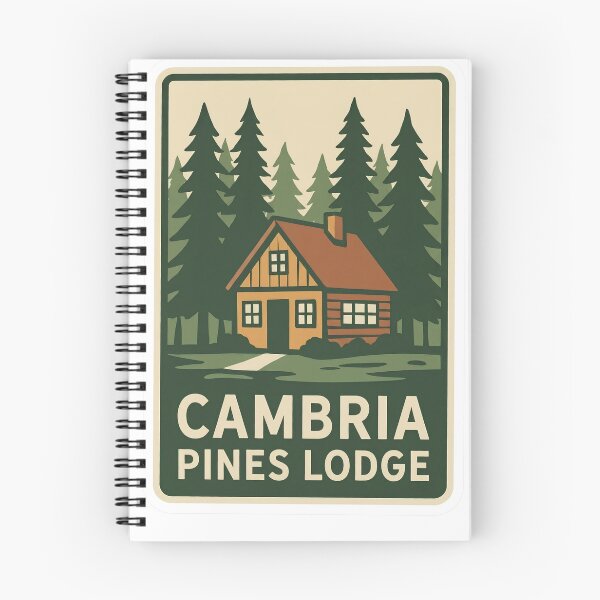 Item preview, Cambria Pines Lodge California Cabin In The Woods Badge designed and sold by LittleArij.