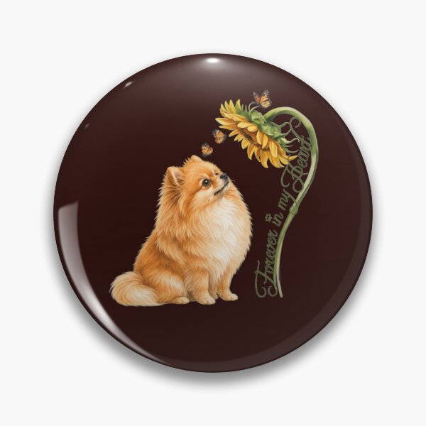 Item preview, Pomeranian Dog Sunflowers Forever In My Heart designed and sold by Cute & Sassy Custom Gifting Boutiques.