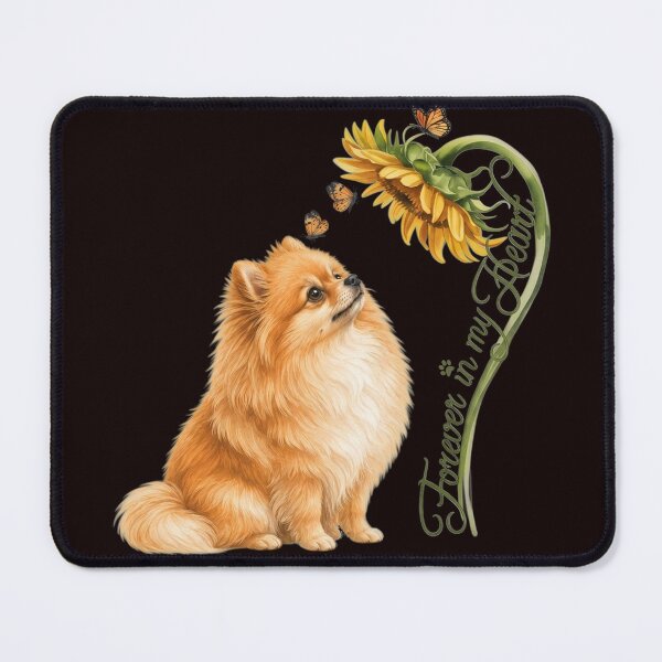 Item preview, Pomeranian Dog Sunflowers Forever In My Heart designed and sold by Cute & Sassy Custom Gifting Boutiques.