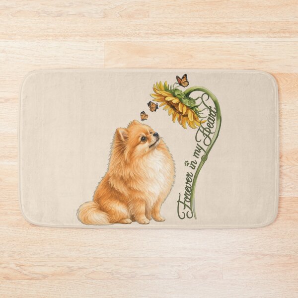 Item preview, Pomeranian Dog Sunflowers Forever In My Heart designed and sold by Cute & Sassy Custom Gifting Boutiques.