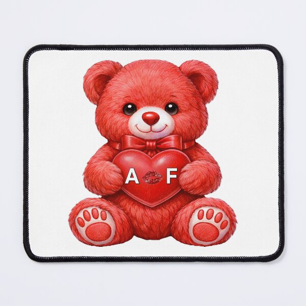 Item preview, Cute Red Teddy Bear Holding Love Heart A&F. designed and sold by AmirArtisanVibe.