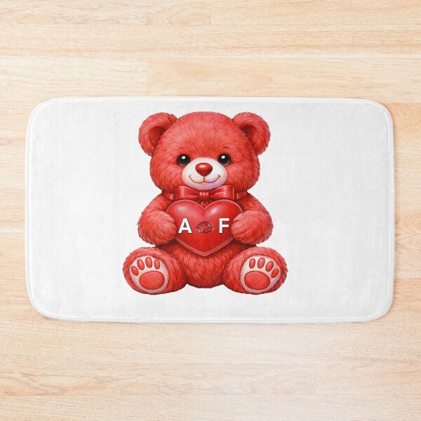 Item preview, Cute Red Teddy Bear Holding Love Heart A&F. designed and sold by AmirArtisanVibe.