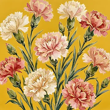 Artwork thumbnail, Carnations by GraphicsClub
