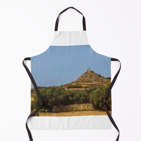 Item preview, Hilltop Cross Over Mediterranean Countryside With Olive Trees, Stone Walls and Golden Fields designed and sold by Nmallia.