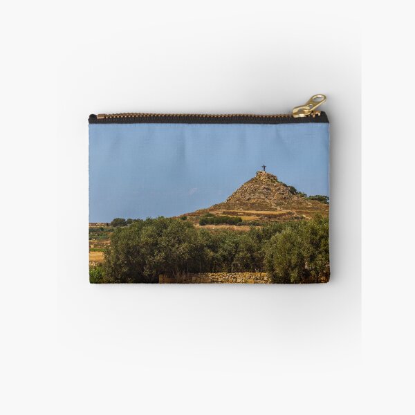 Item preview, Hilltop Cross Over Mediterranean Countryside With Olive Trees, Stone Walls and Golden Fields designed and sold by Nmallia.