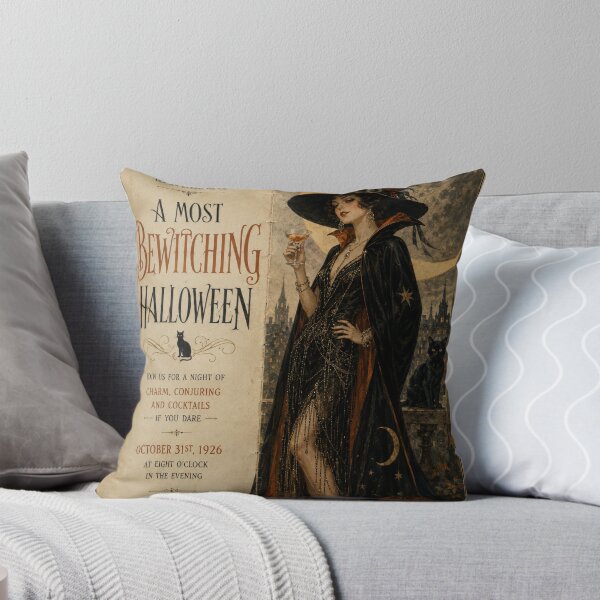 Item preview, A Most Bewitching Halloween – 1920s Halloween Card designed and sold by GildedPagesCo.