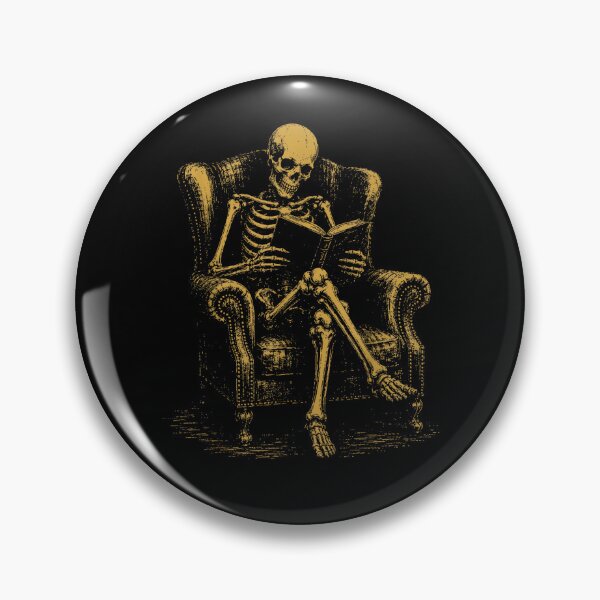 Item preview, Skeleton Reading with Black Cat Funny Halloween designed and sold by Rahamkshop.