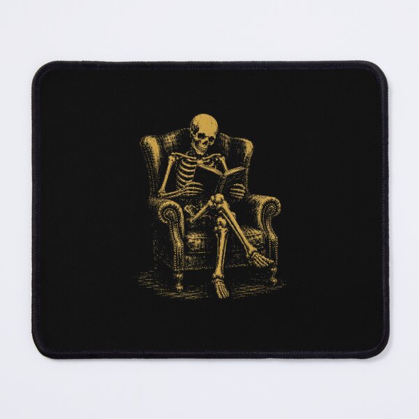 Item preview, Skeleton Reading with Black Cat Funny Halloween designed and sold by Rahamkshop.