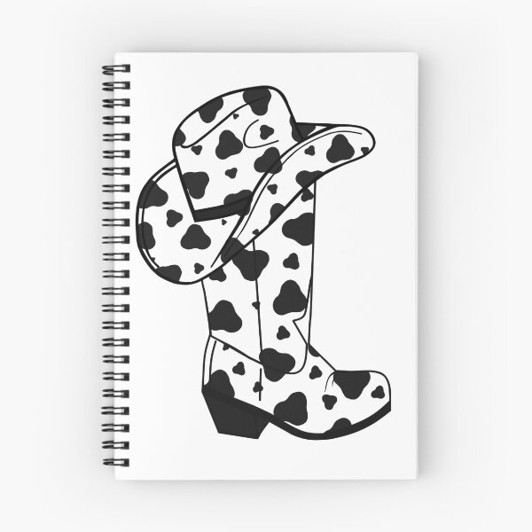 Item preview, Black Cow Spot Cowboy Boot And Hat designed and sold by Sartoris Art.