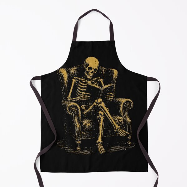 Item preview, Skeleton Reading with Black Cat Funny Halloween designed and sold by Rahamkshop.