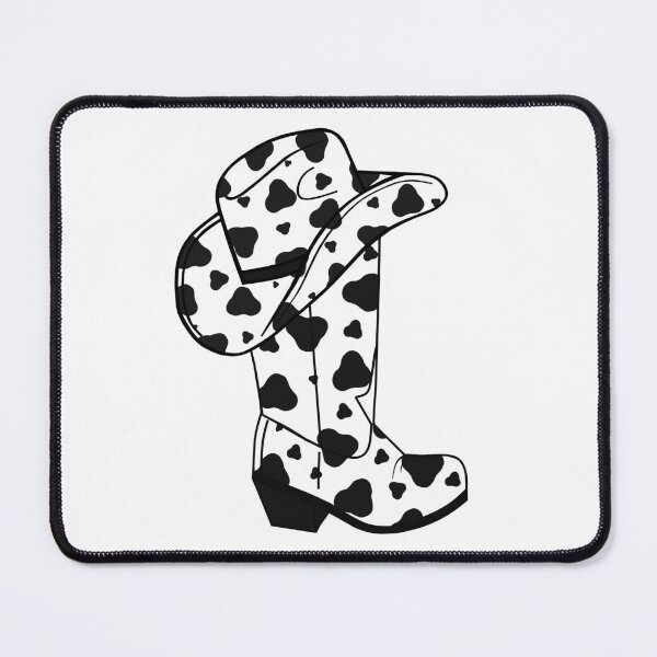 Item preview, Black Cow Spot Cowboy Boot And Hat designed and sold by Sartoris Art.